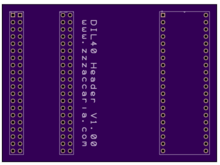 DIL 40 header PCB - Top